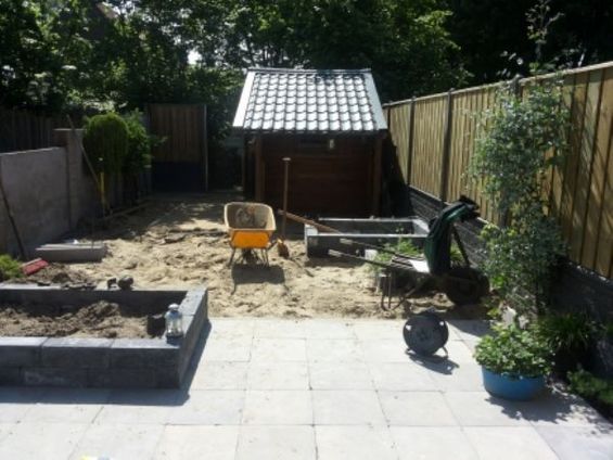Tuin in opbouw