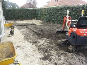 Tuin opnieuw bestraten